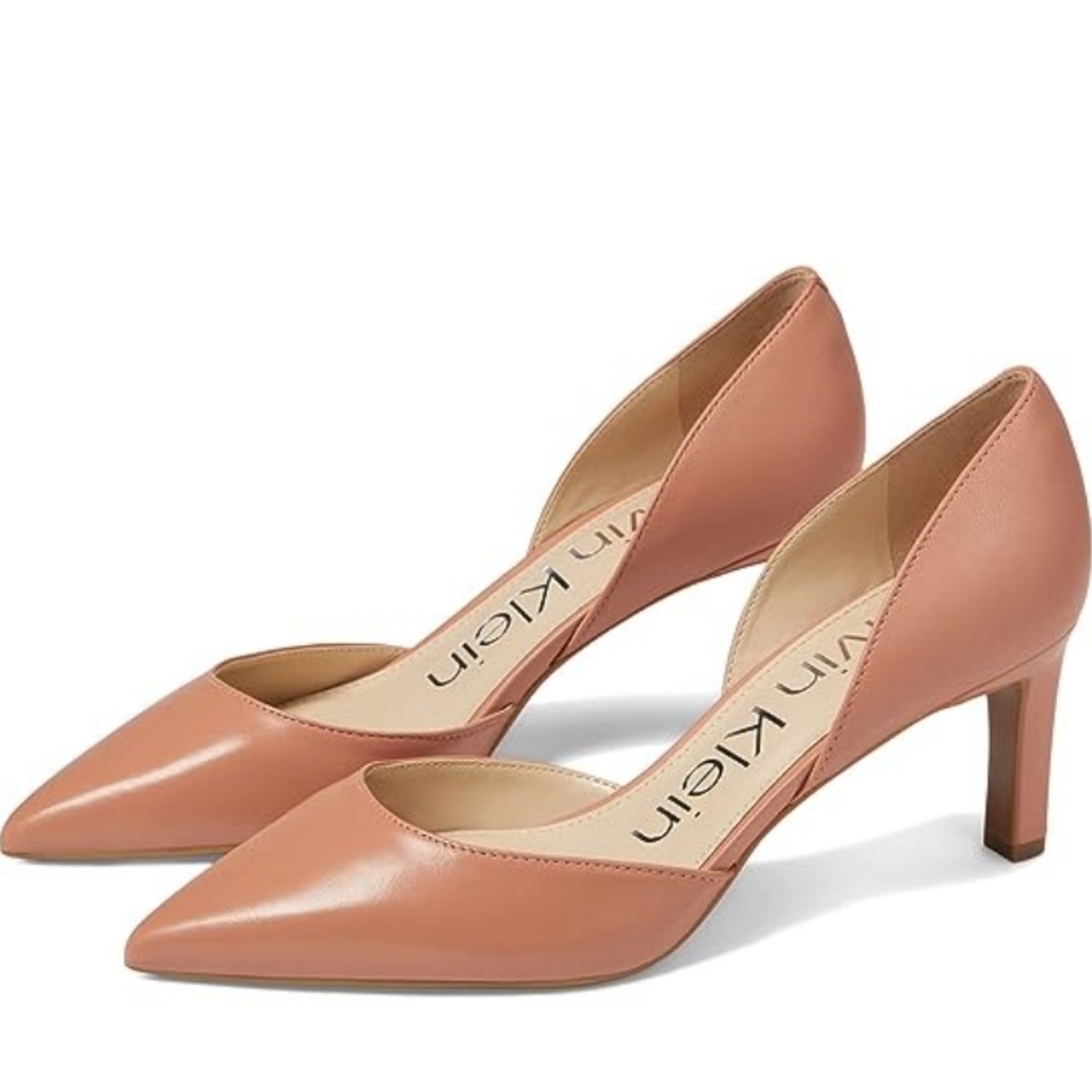 Calvin Klein Laza Kitten Heel Pumps Brown 8.5